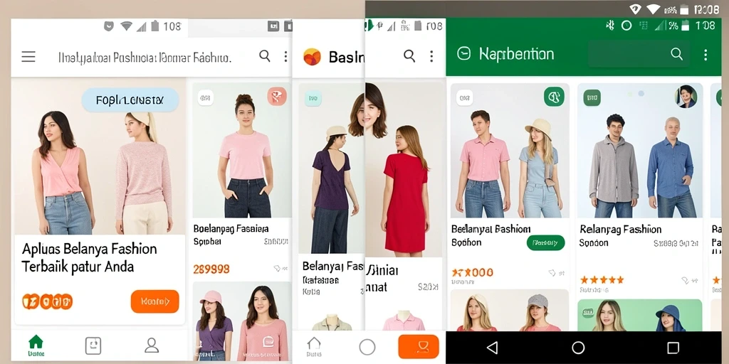 Tampilan antarmuka F08 yang menarik dan fungsional bagi pengguna fashion.