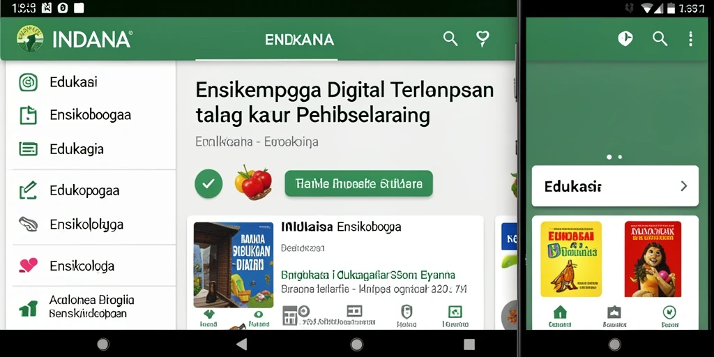 Tampilan antarmuka aplikasi INDAAA yang informatif dan menarik.