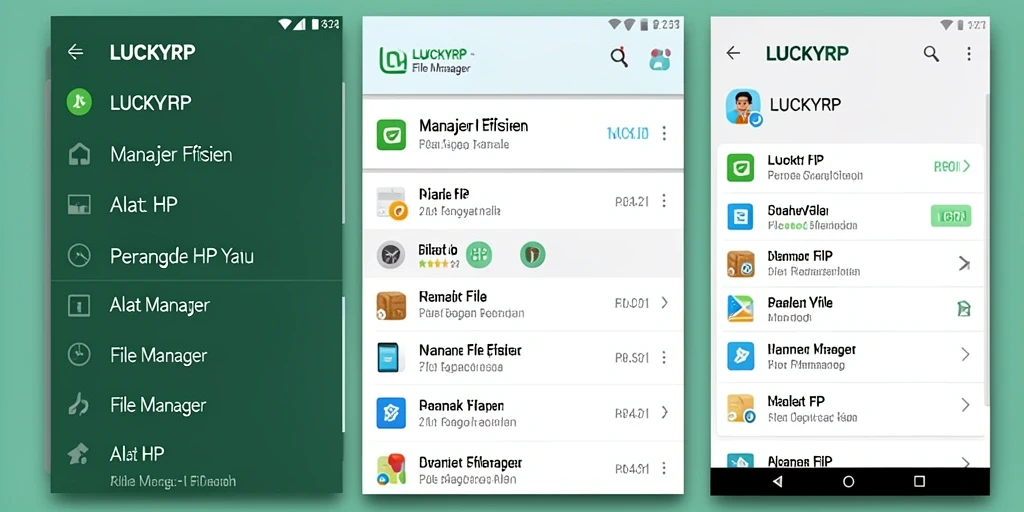 Tampilan antarmuka LUCKYRP yang sederhana dan fungsional untuk pengelolaan file.