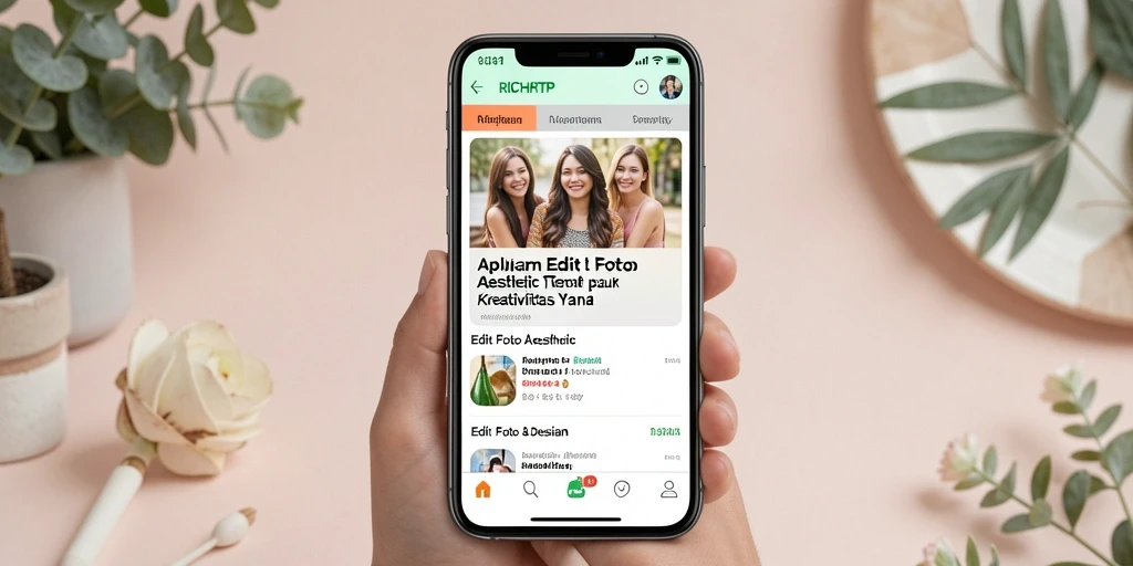 Screenshot antarmuka RICHRTP dengan alat edit foto yang menarik.
