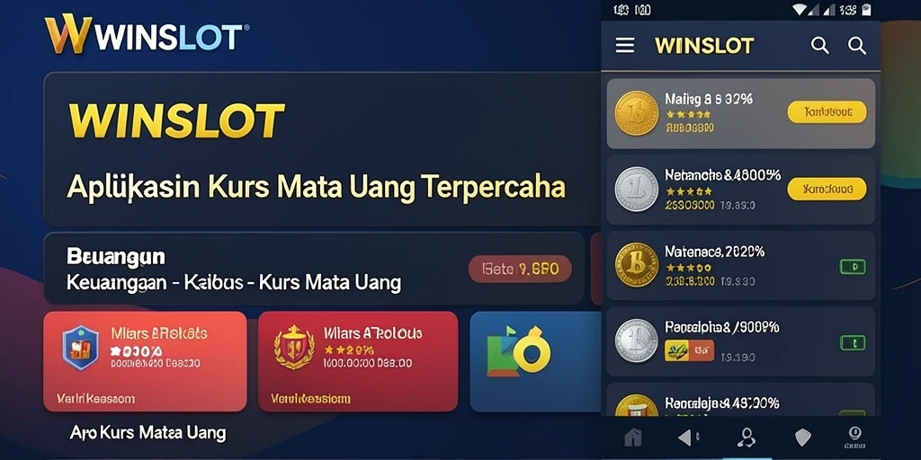 Antarmuka aplikasi WINSLOT untuk monitoring nilai tukar mata uang.